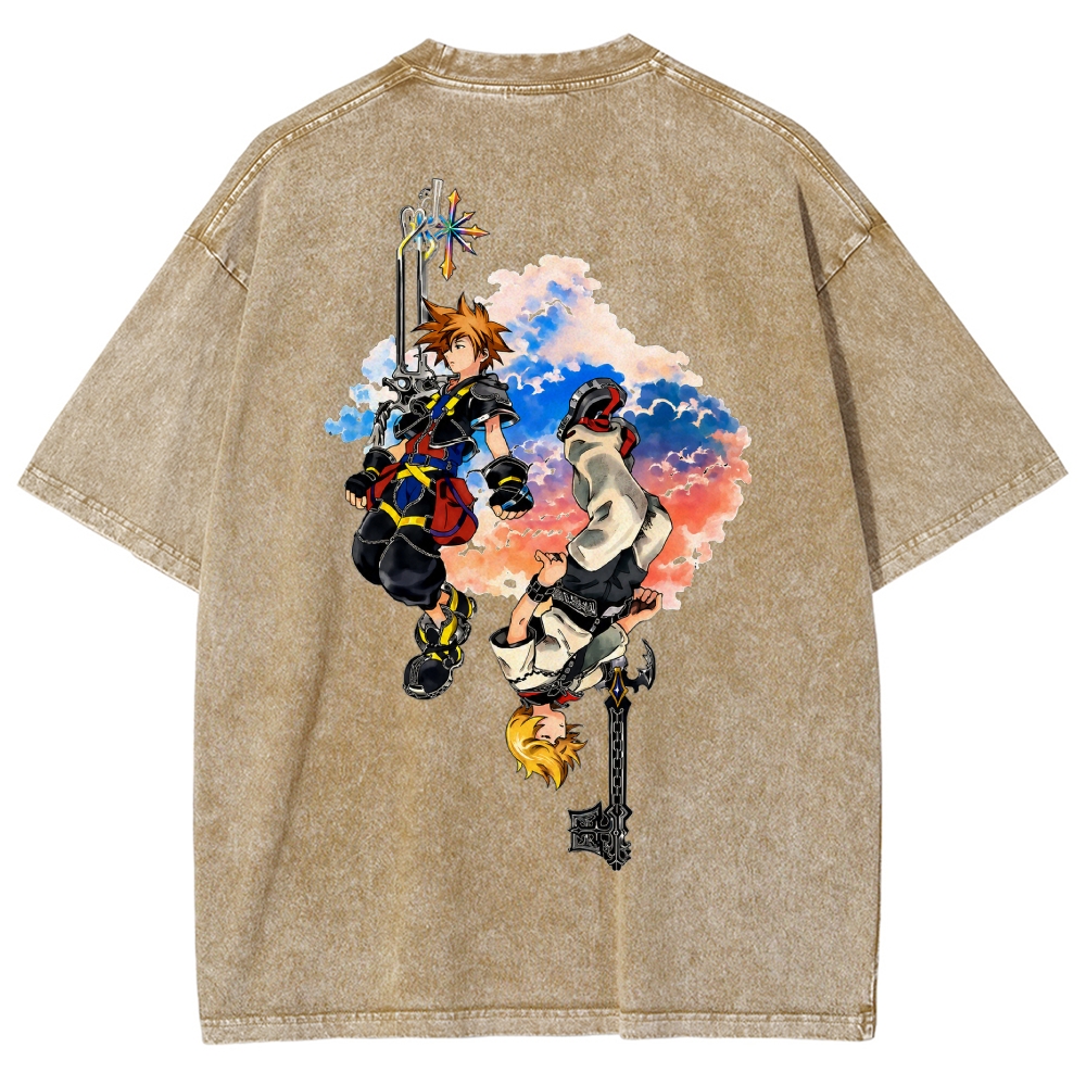 Kingdom Hearts Washed T-shirt 2608007168