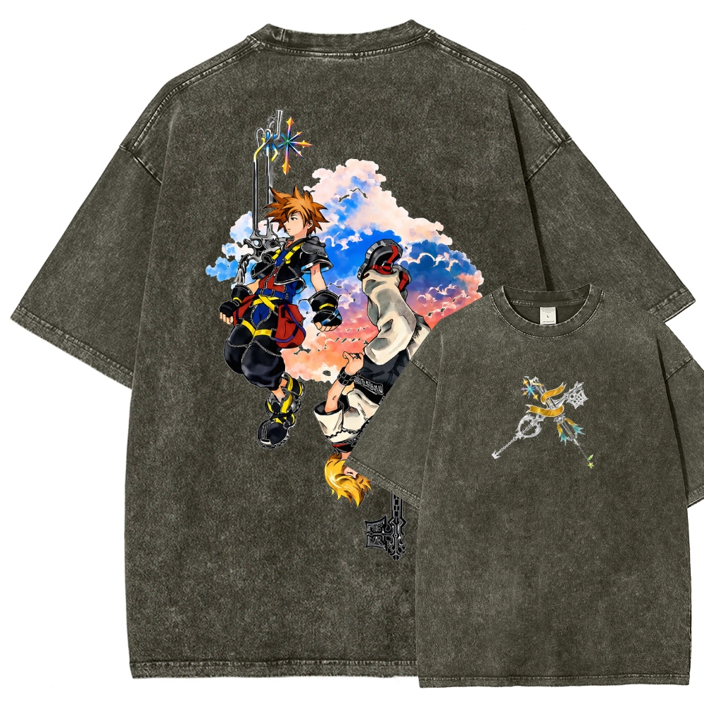 Kingdom Hearts Washed T-shirt 2608007168