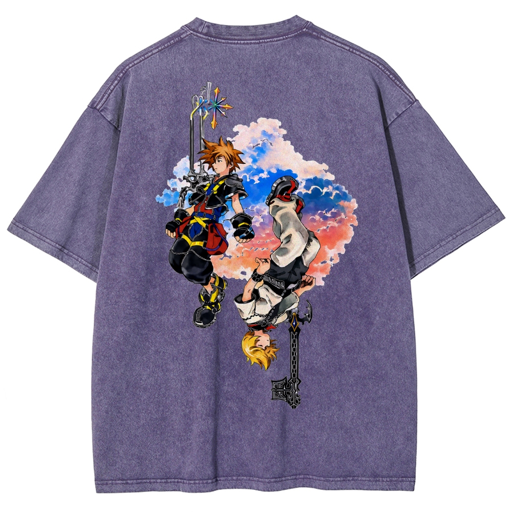 Kingdom Hearts Washed T-shirt 2608007168
