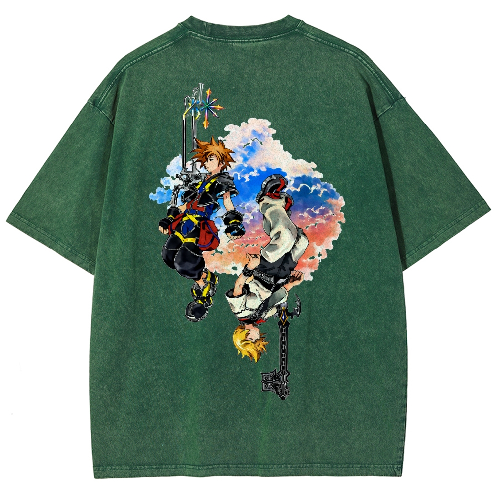 Kingdom Hearts Washed T-shirt 2608007168