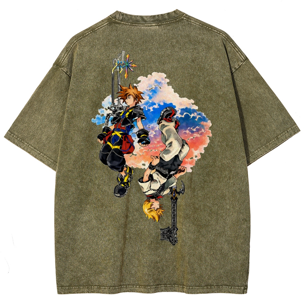 Kingdom Hearts Washed T-shirt 2608007168