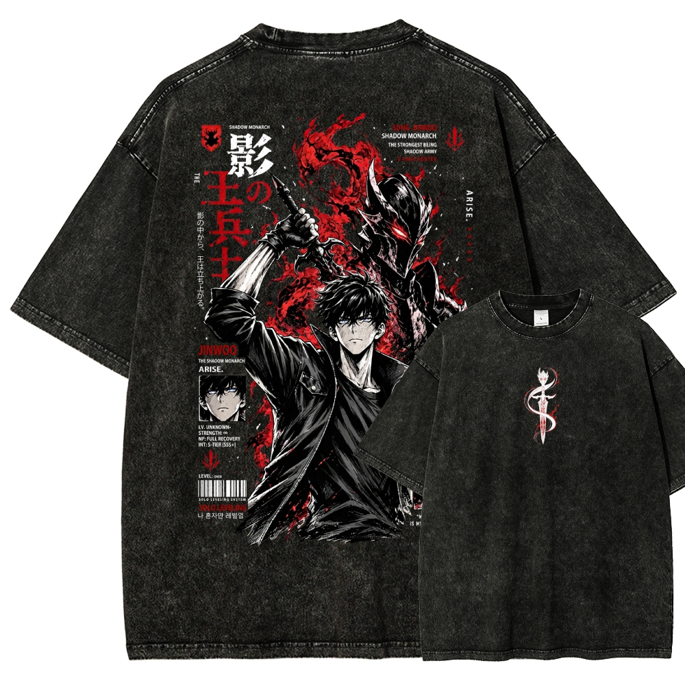 Solo-Leveling Washed T-shirt 2608007380