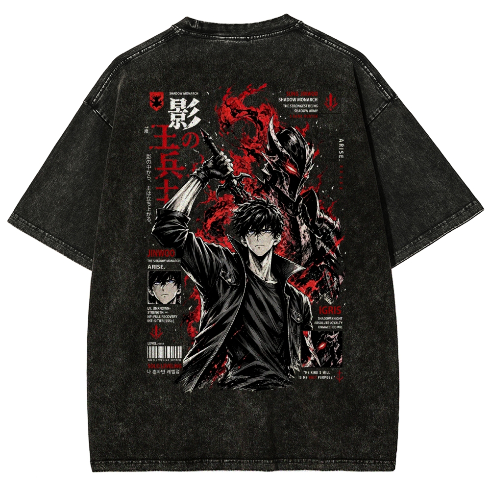 Solo-Leveling Washed T-shirt 2608007380