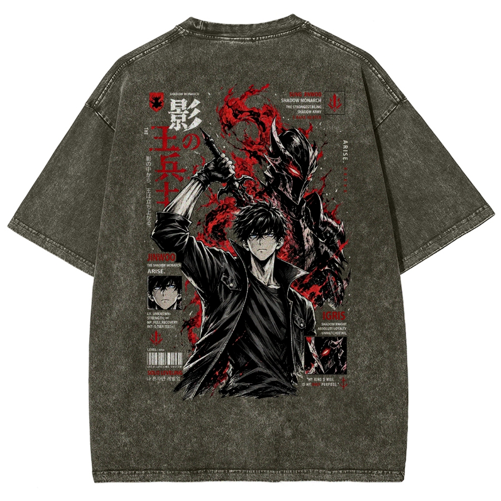 Solo-Leveling Washed T-shirt 2608007380