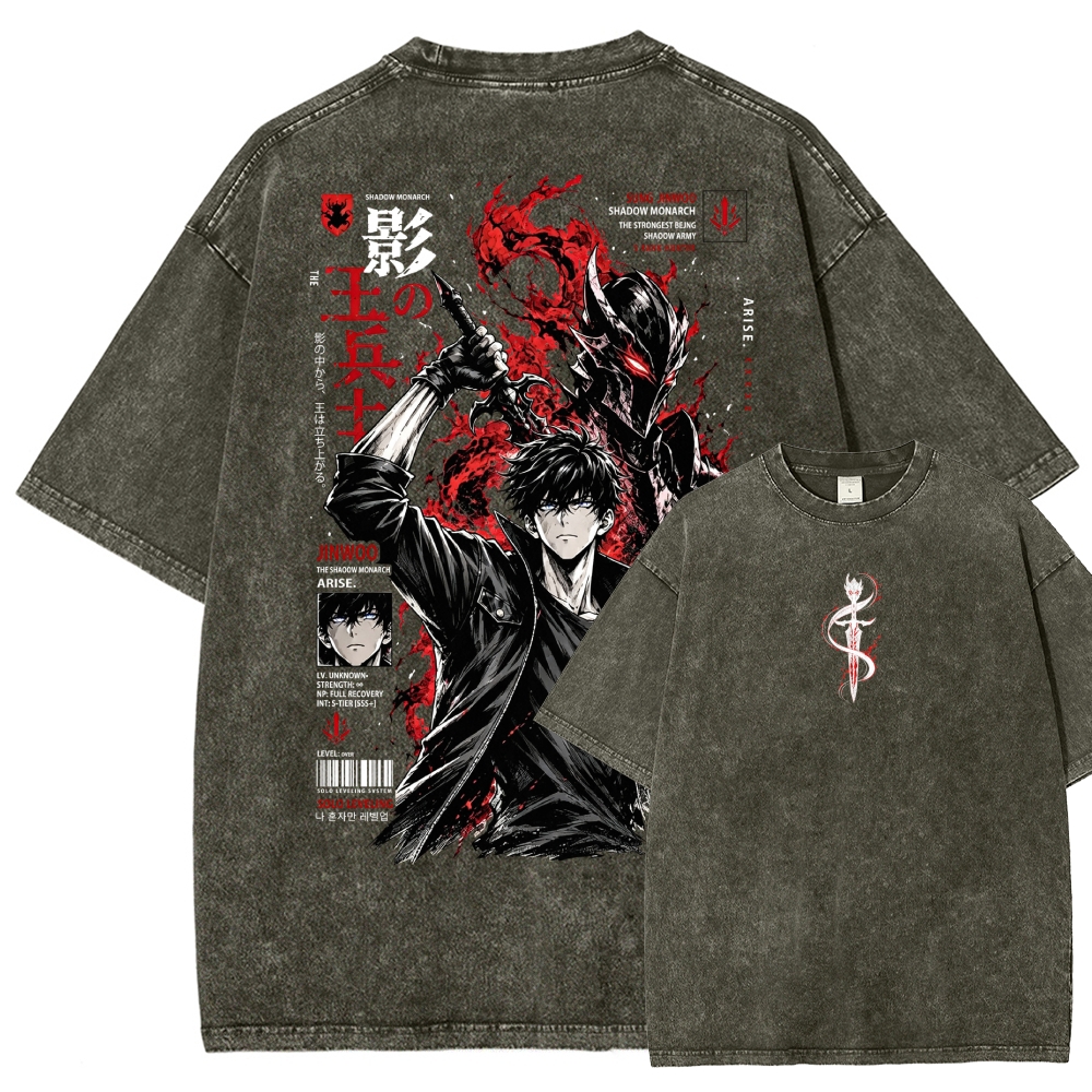 Solo-Leveling Washed T-shirt 2608007380