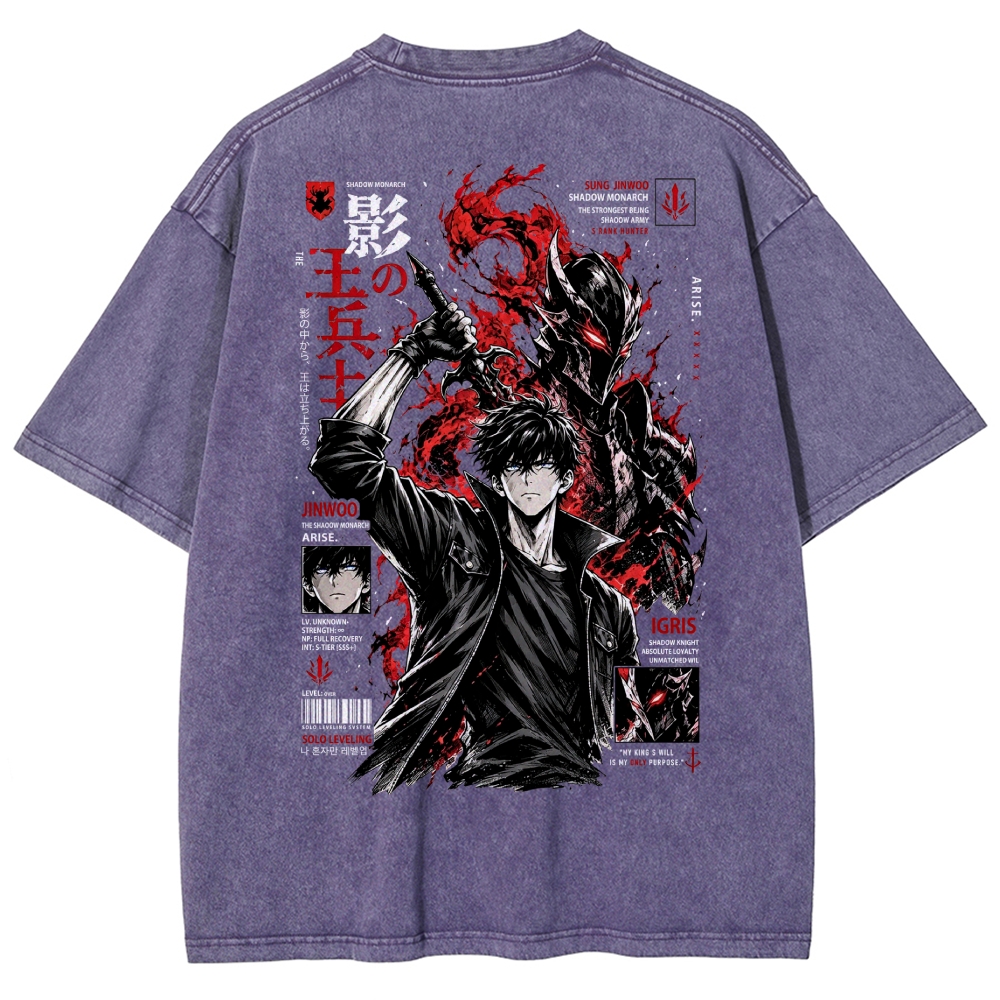 Solo-Leveling Washed T-shirt 2608007380