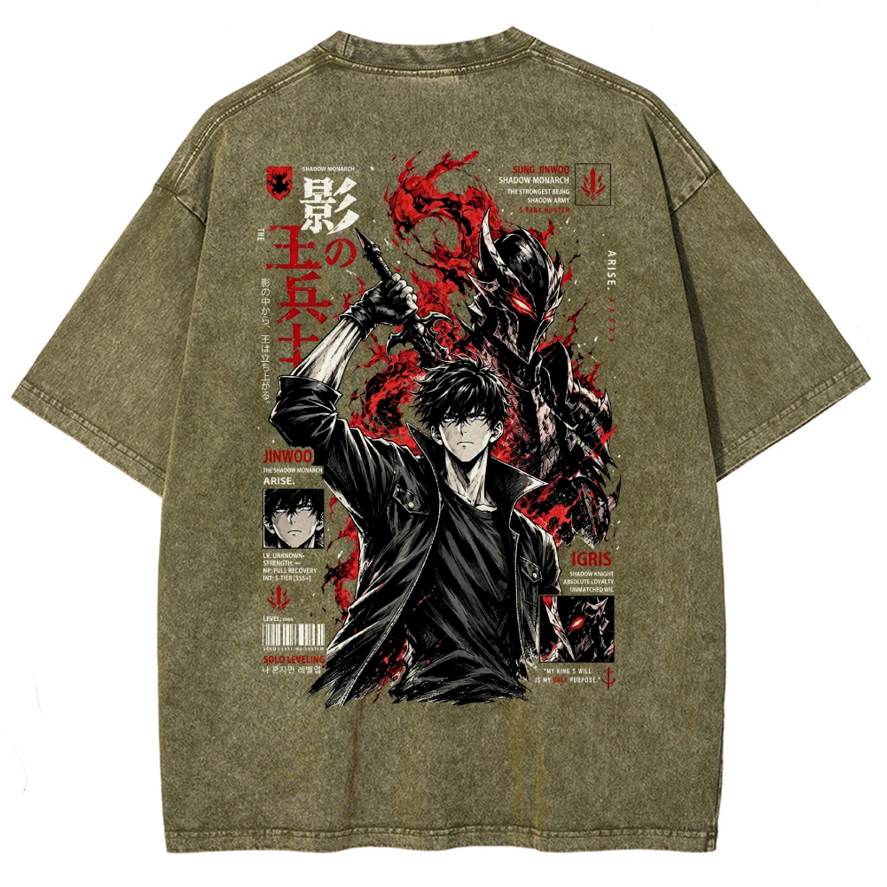 Solo-Leveling Washed T-shirt 2608007380