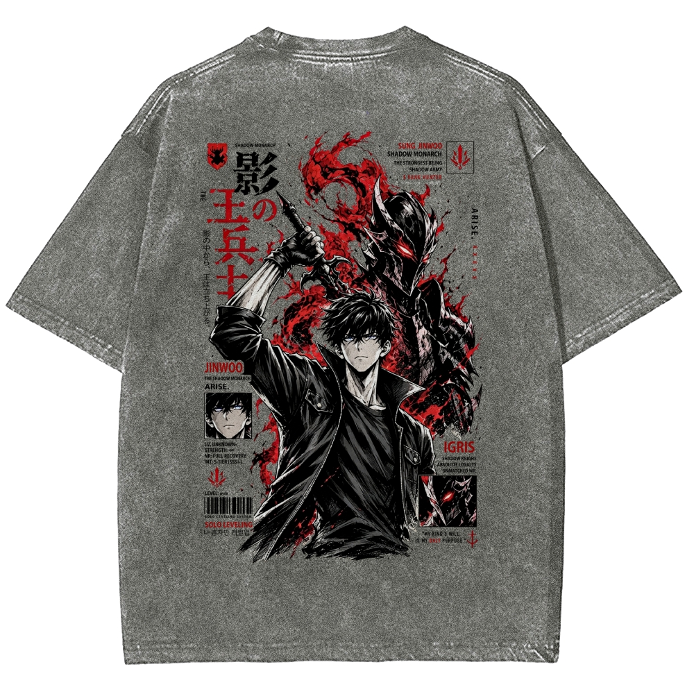Solo-Leveling Washed T-shirt 2608007380