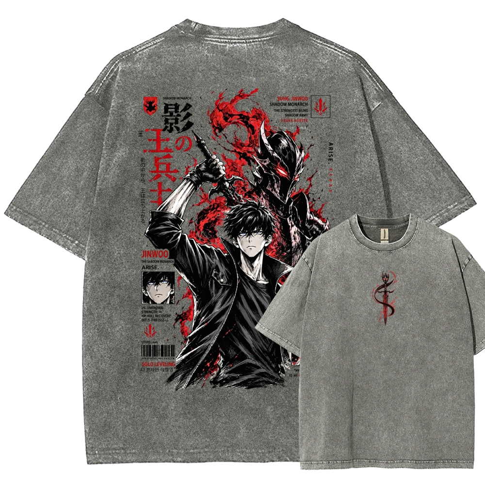 Solo-Leveling Washed T-shirt 2608007380