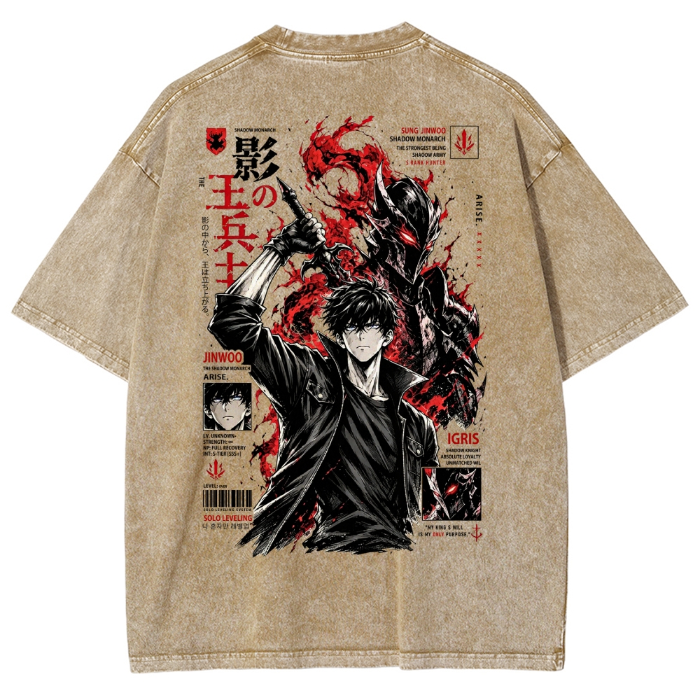 Solo-Leveling Washed T-shirt 2608007380