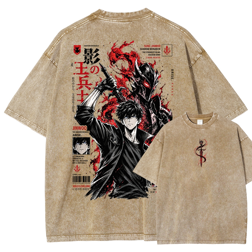 Solo-Leveling Washed T-shirt 2608007380