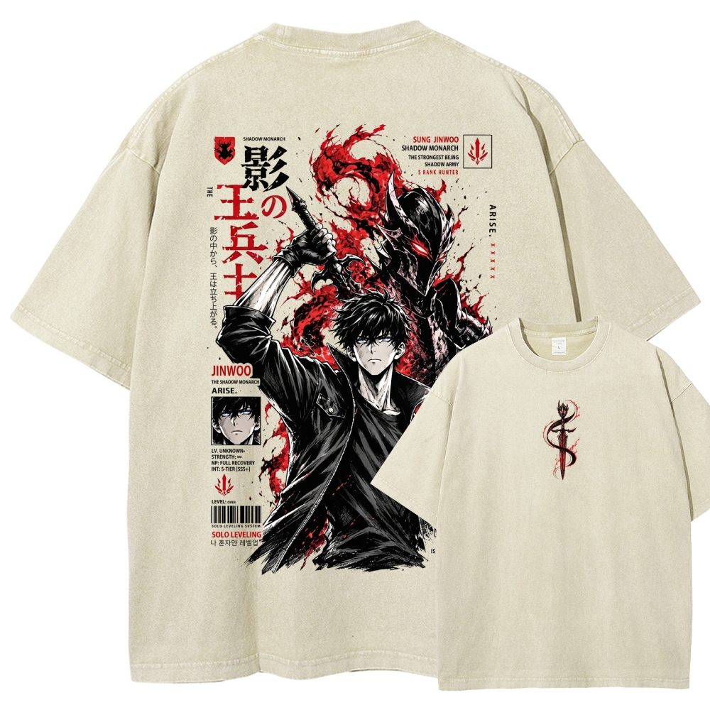 Solo-Leveling Washed T-shirt 2608007380