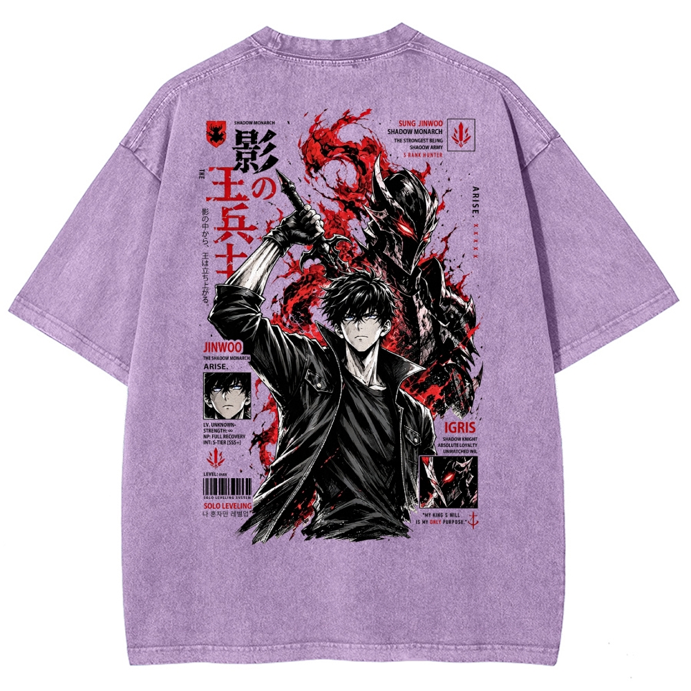 Solo-Leveling Washed T-shirt 2608007380