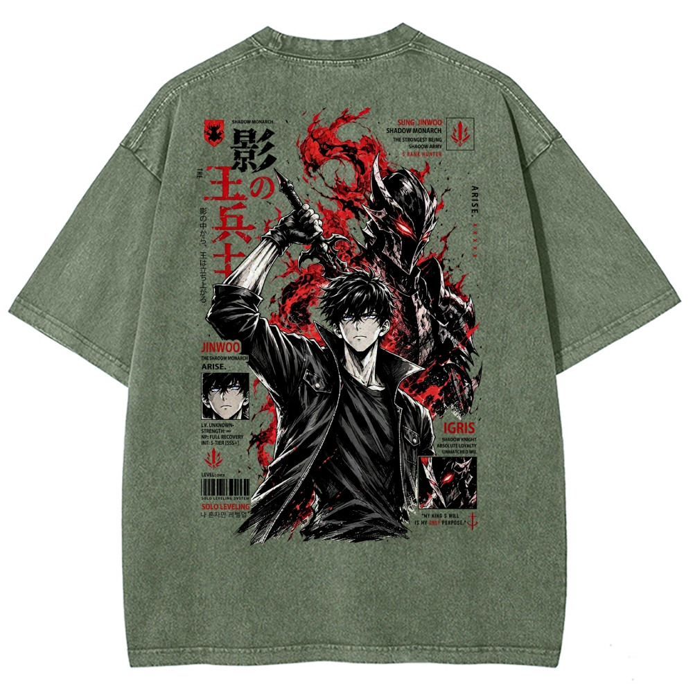 Solo-Leveling Washed T-shirt 2608007380