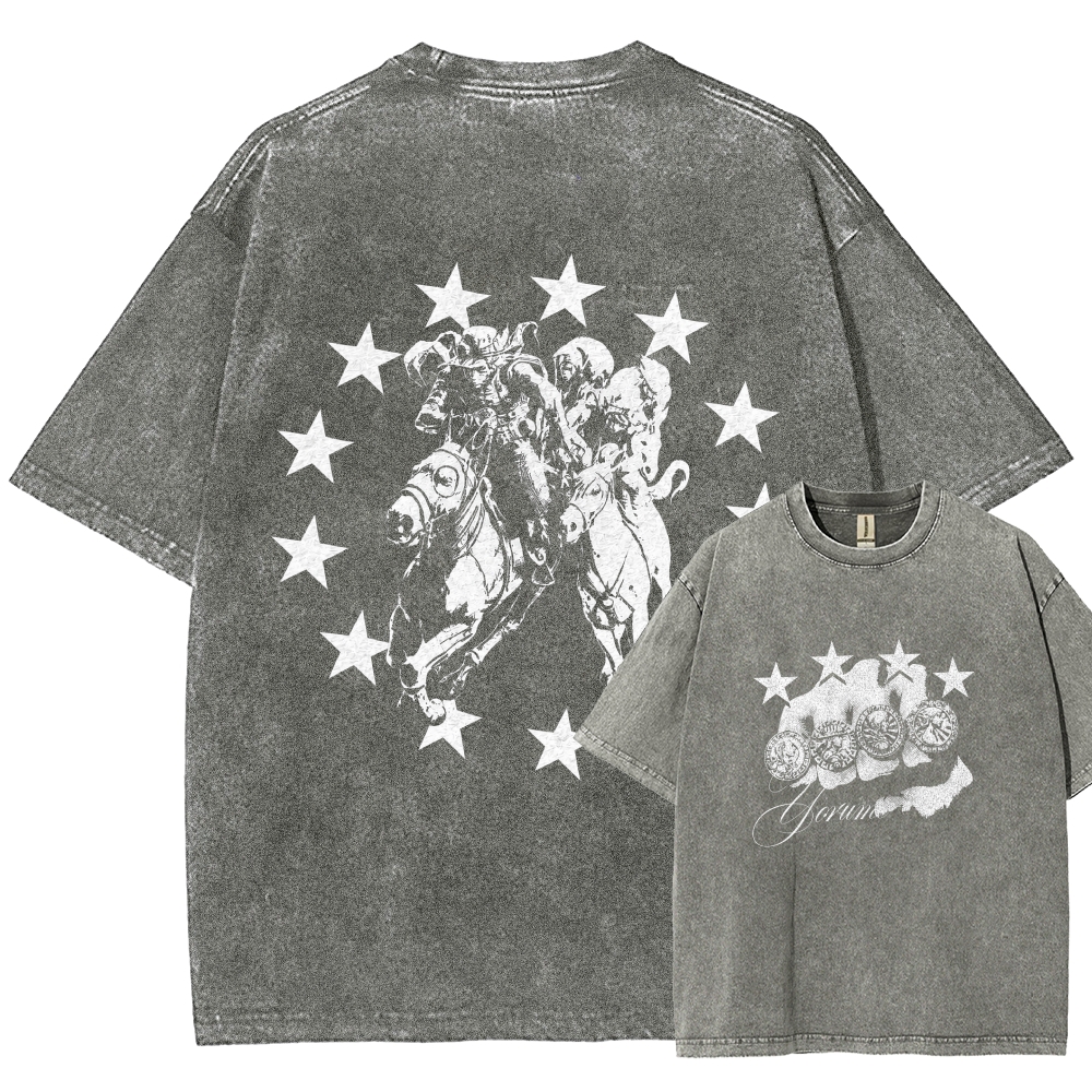 Jojo's Bizarre Adventure Washed T-shirt 2608009399