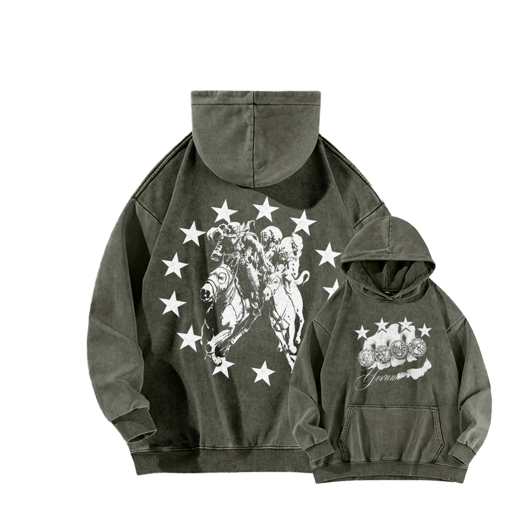 Jojo's Bizarre Adventure Unisex washed sweatshirts