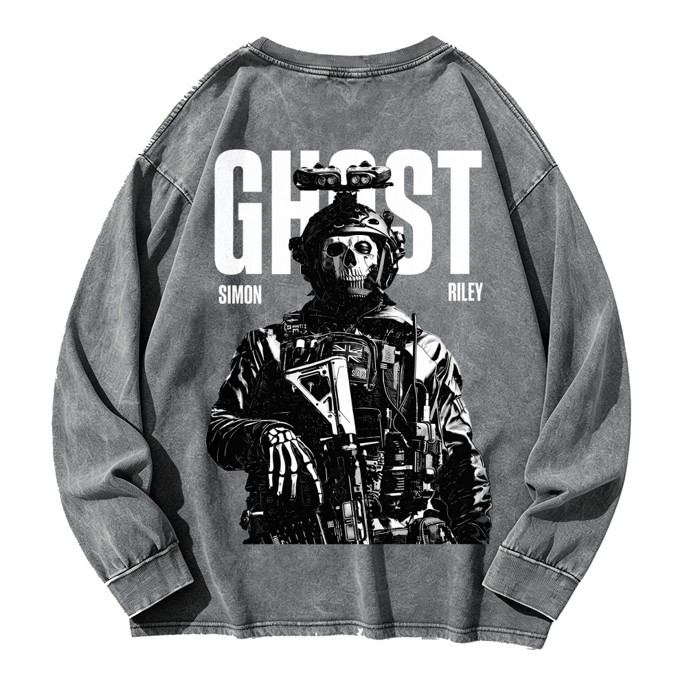 Call of duty Washed Vintage Crewneck Long Sleeve T-Shirt