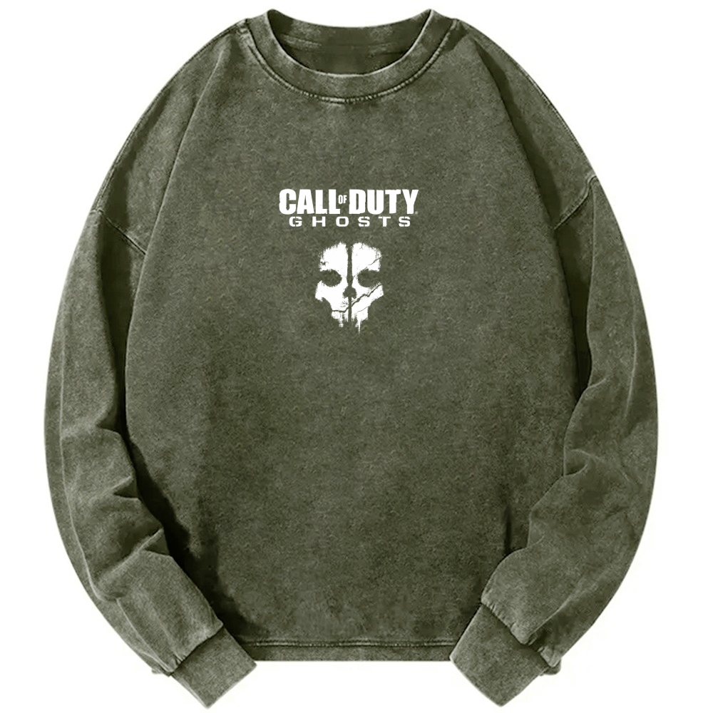 Call of duty Washed Vintage Crewneck Long Sleeve T-Shirt