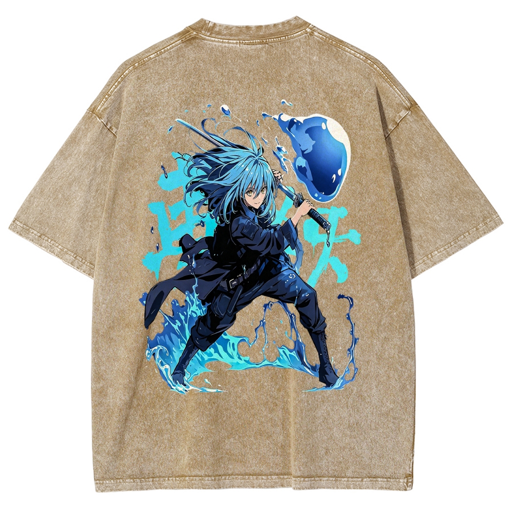 That Time I Got Reincarnated as a Slime  Washed T-shirt 2608011326