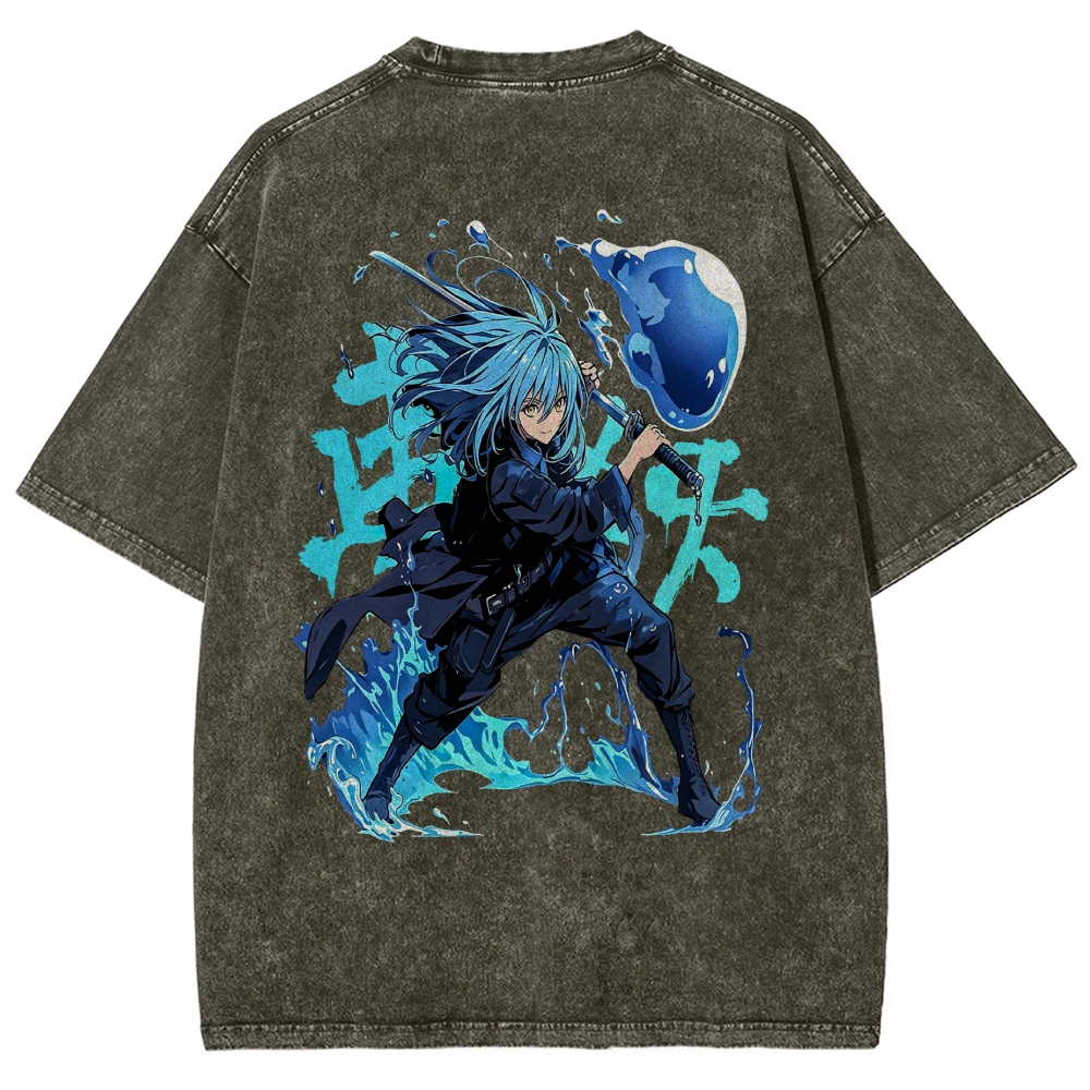 That Time I Got Reincarnated as a Slime  Washed T-shirt 2608011326