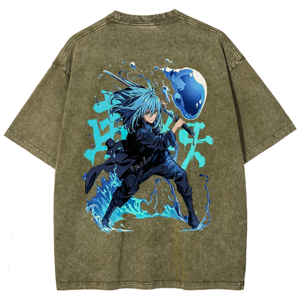 That Time I Got Reincarnated as a Slime  Washed T-shirt 2608011326