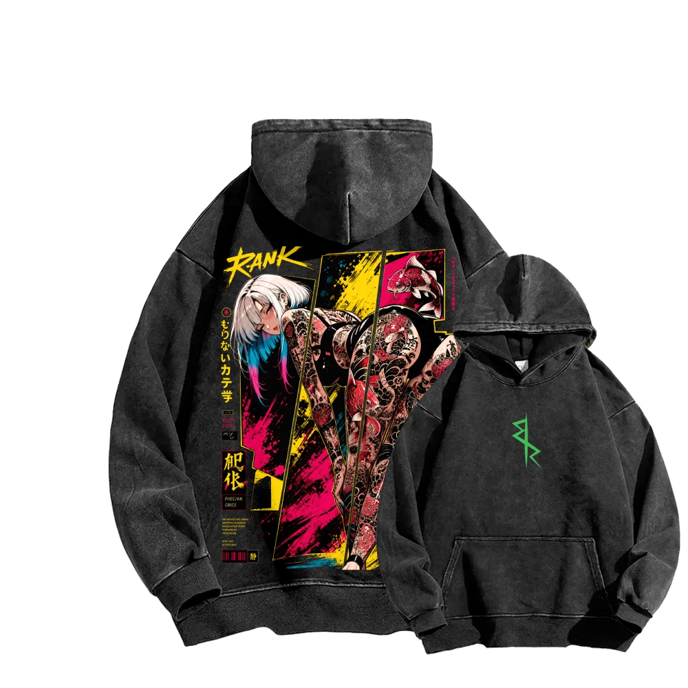 Cyberpunk Unisex washed sweatshirts