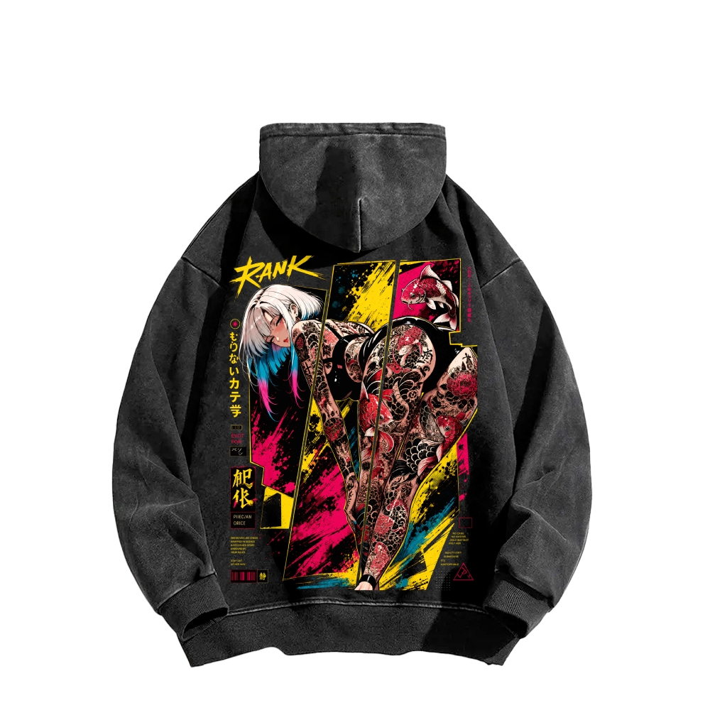 Cyberpunk Unisex washed sweatshirts