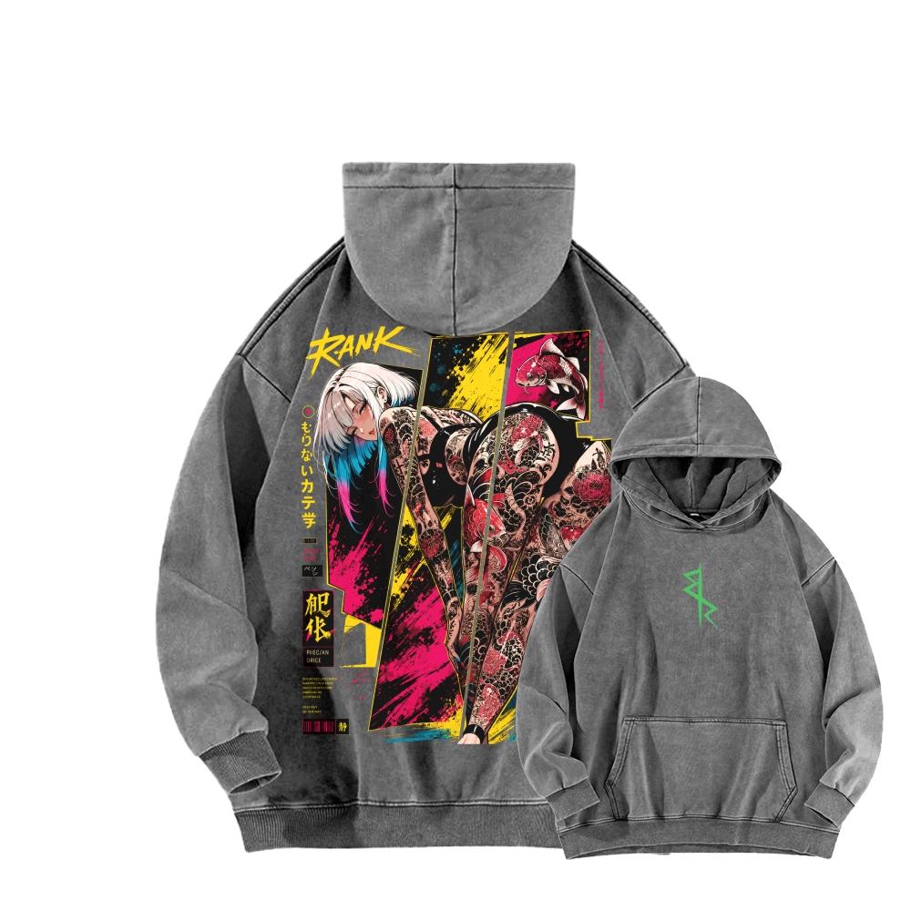 Cyberpunk Unisex washed sweatshirts