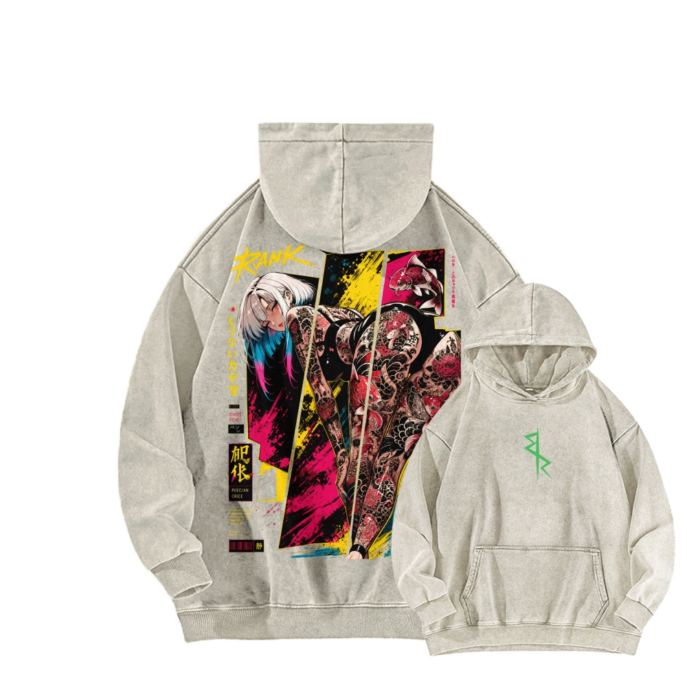 Cyberpunk Unisex washed sweatshirts
