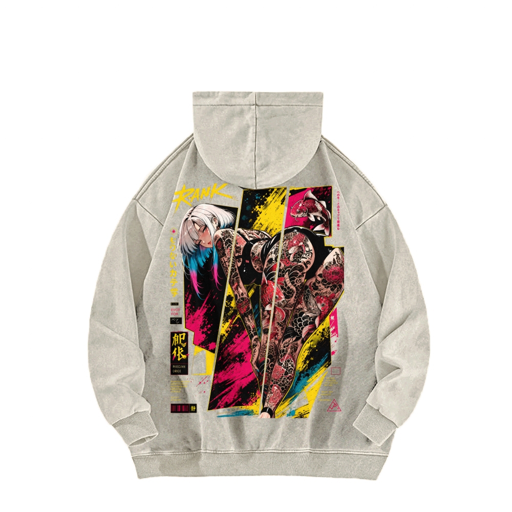 Cyberpunk Unisex washed sweatshirts
