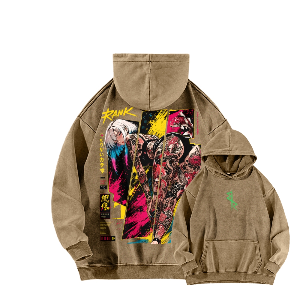 Cyberpunk Unisex washed sweatshirts