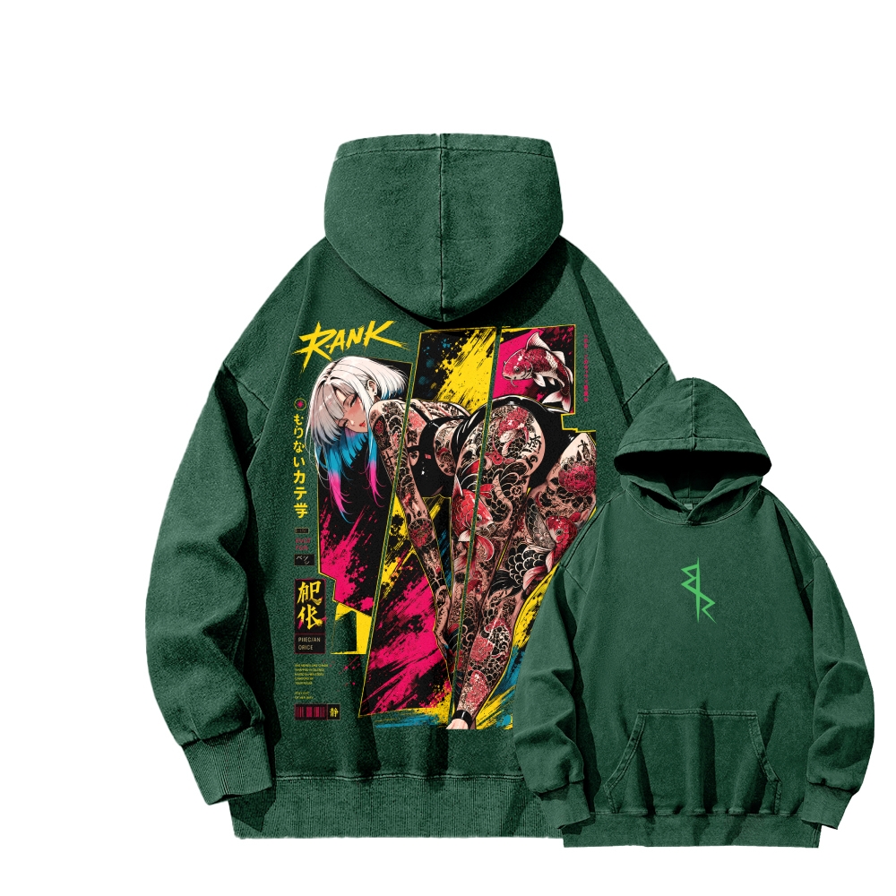 Cyberpunk Unisex washed sweatshirts