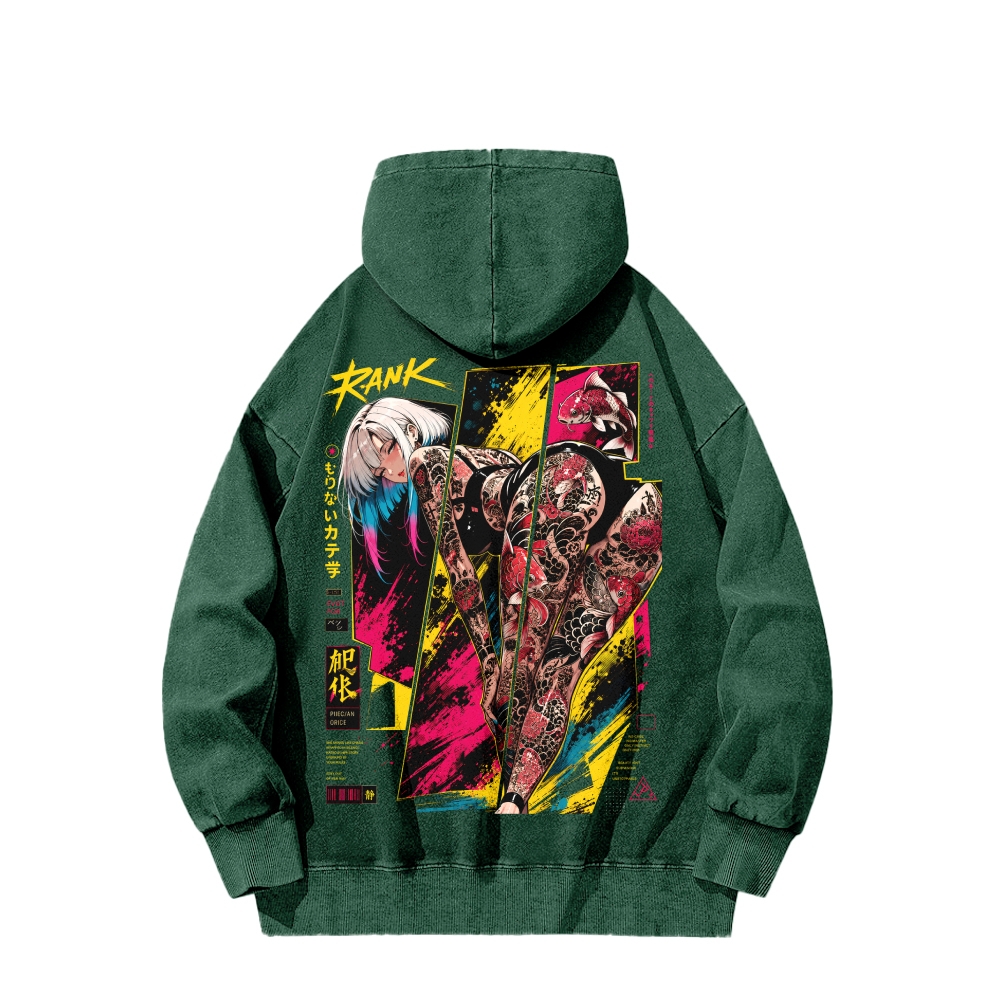 Cyberpunk Unisex washed sweatshirts