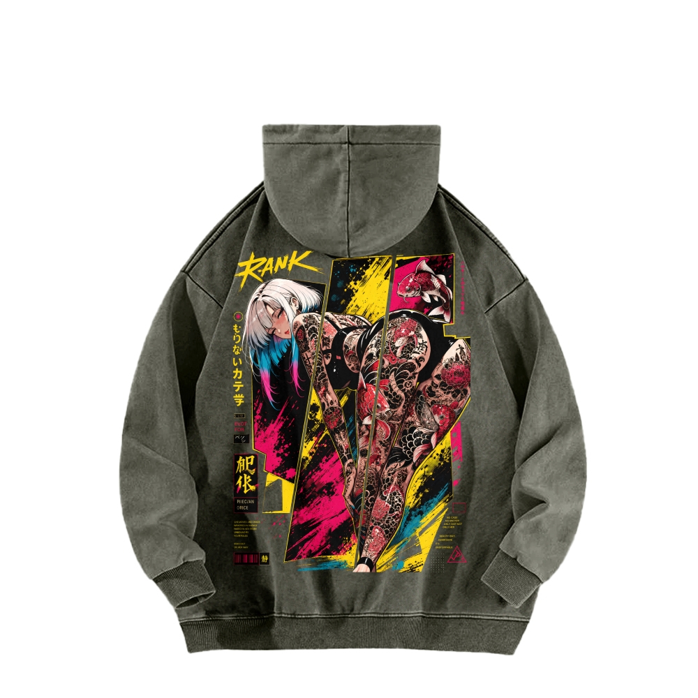 Cyberpunk Unisex washed sweatshirts