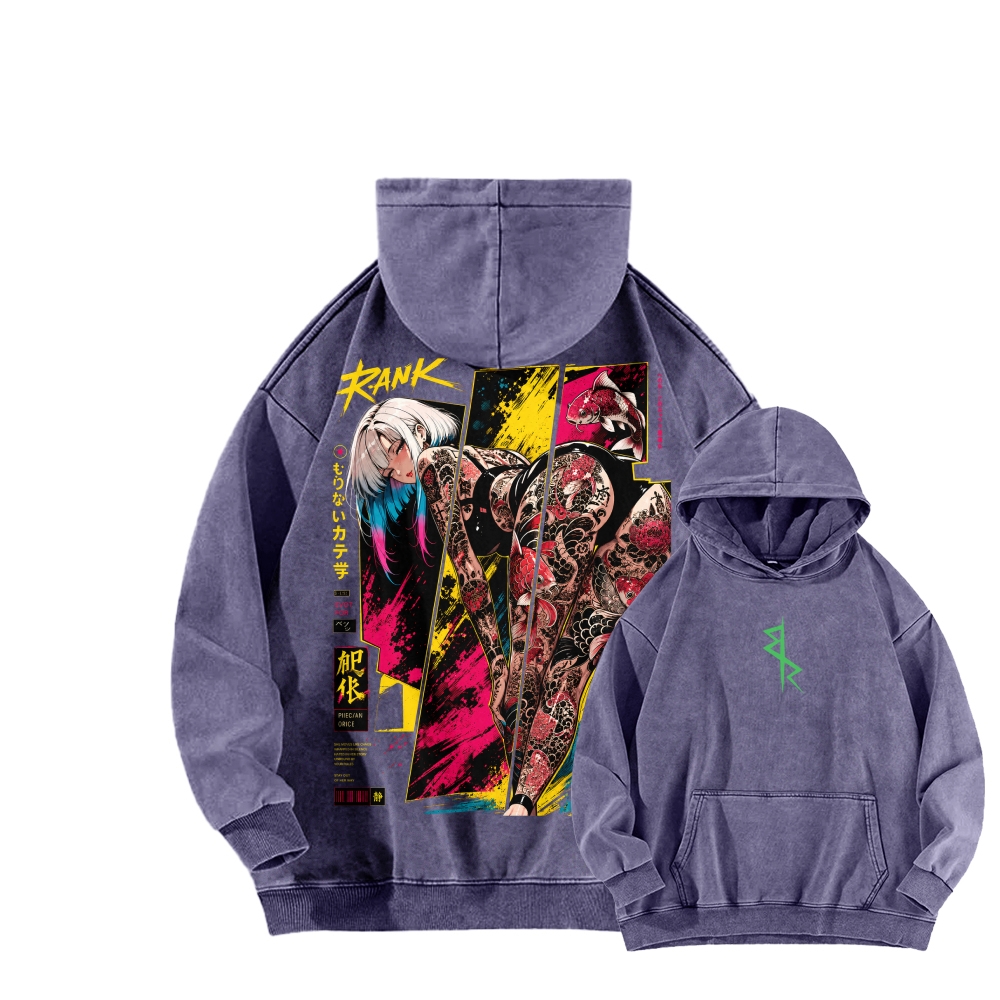 Cyberpunk Unisex washed sweatshirts