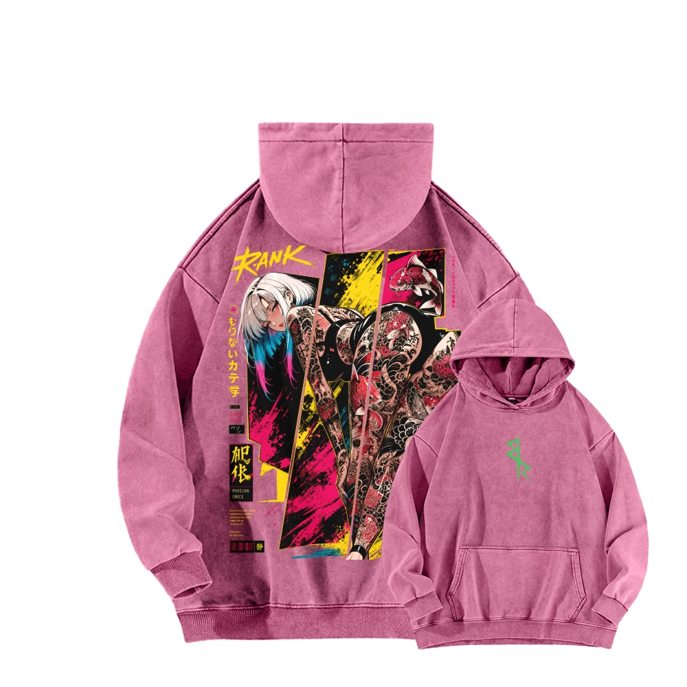Cyberpunk Unisex washed sweatshirts