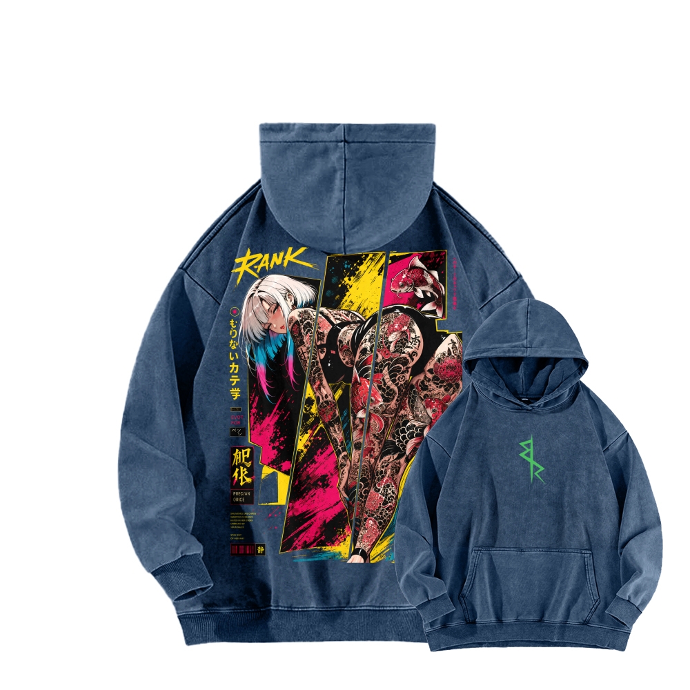 Cyberpunk Unisex washed sweatshirts