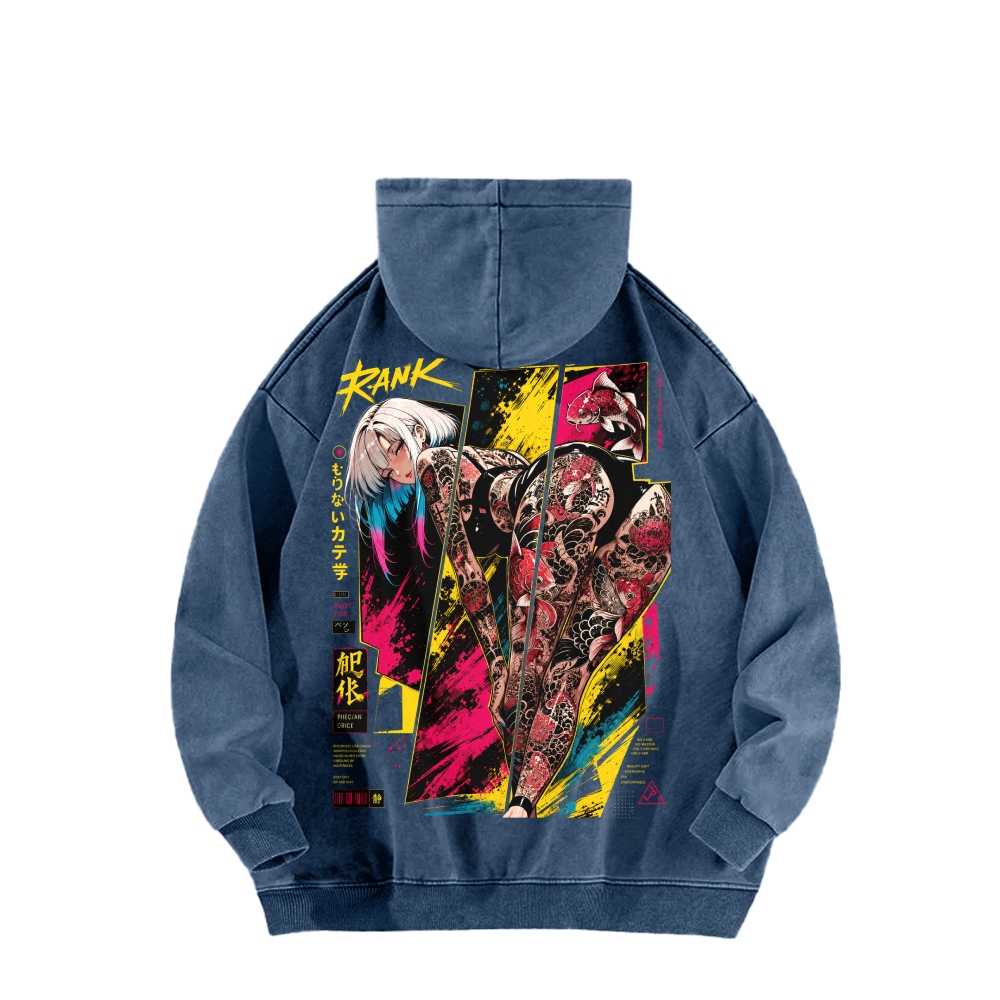 Cyberpunk Unisex washed sweatshirts