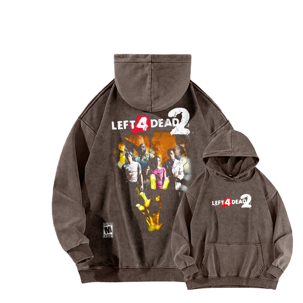 Left 4 Dead Unisex washed sweatshirts