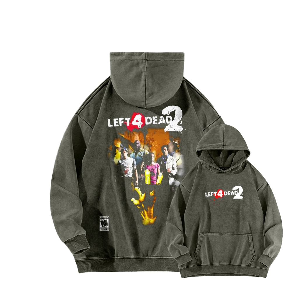 Left 4 Dead Unisex washed sweatshirts