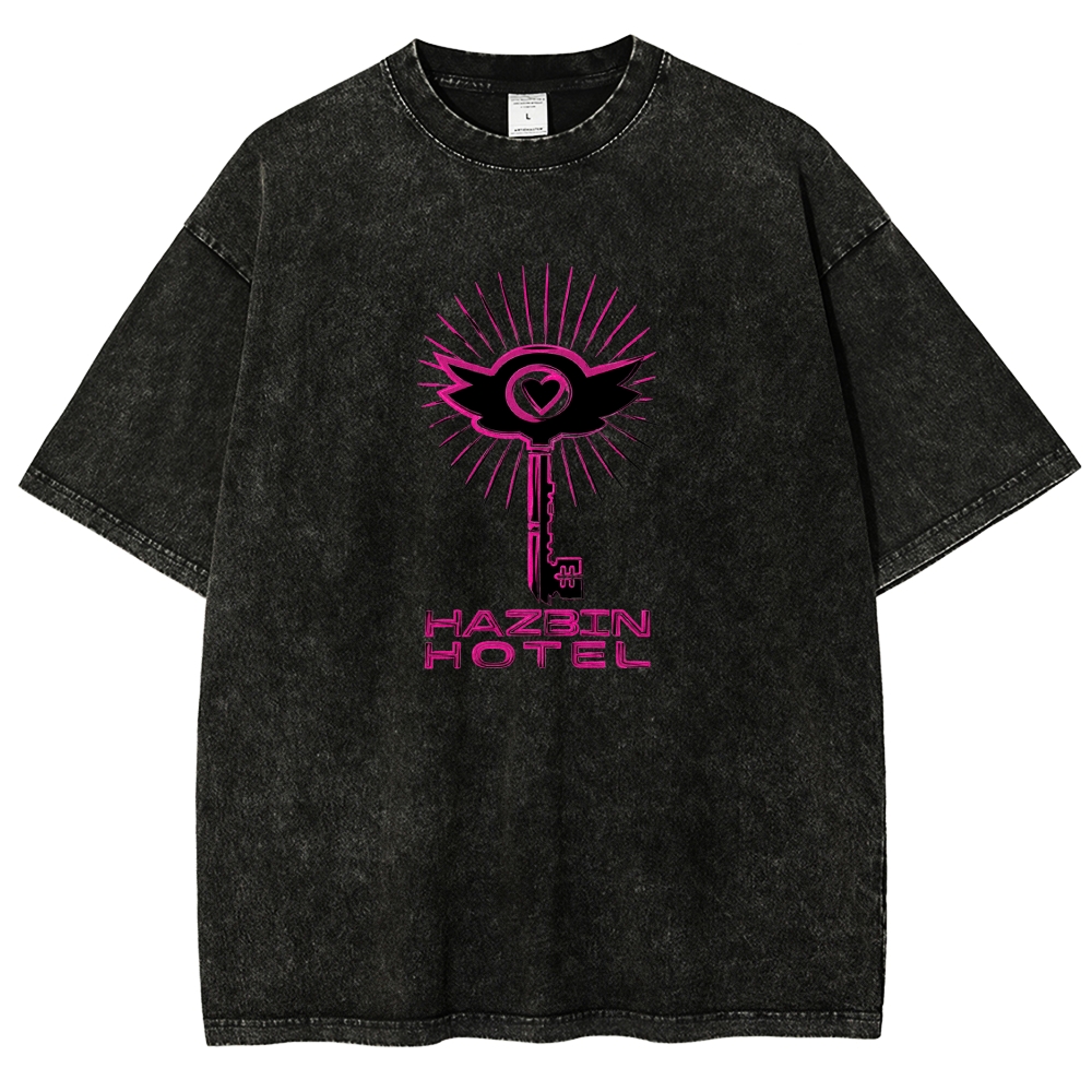 Hazbin Hotel Washed T-shirt 2609004028
