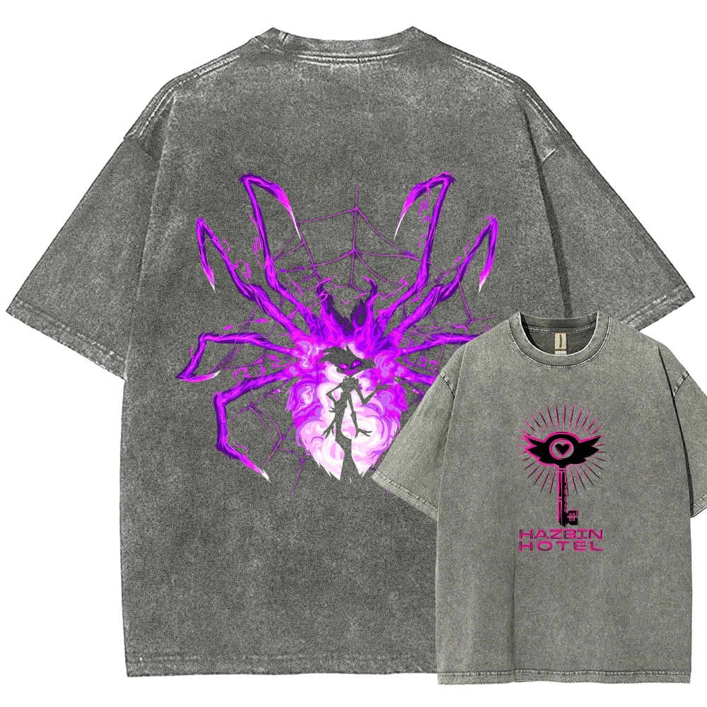 Hazbin Hotel Washed T-shirt 2609004028