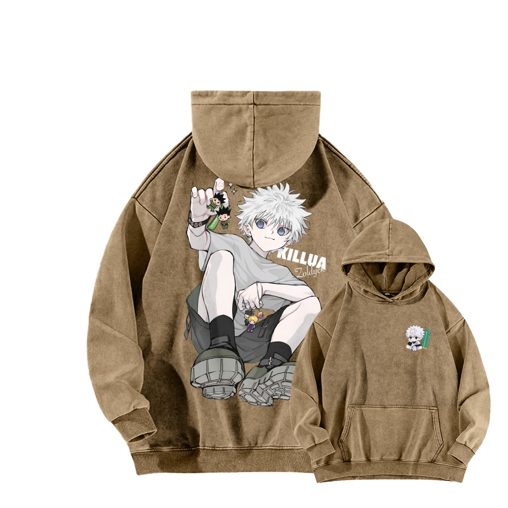 HUNTER×HUNTER Unisex washed sweatshirts