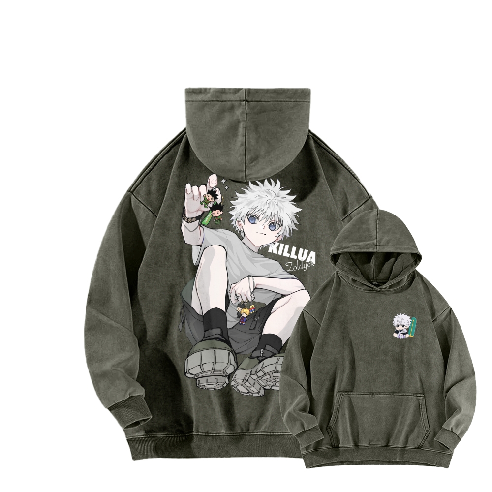 HUNTER×HUNTER Unisex washed sweatshirts