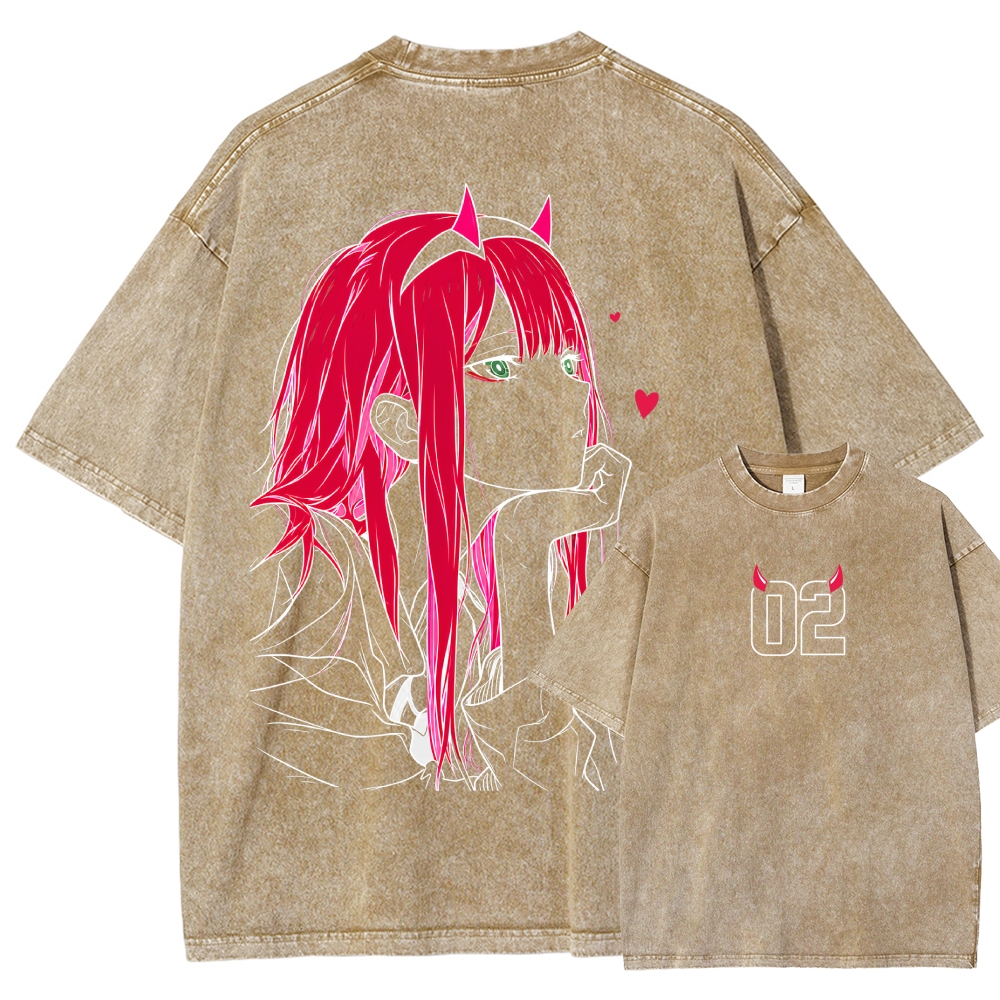 Darling in the Franxx Washed T-shirt 2609006596
