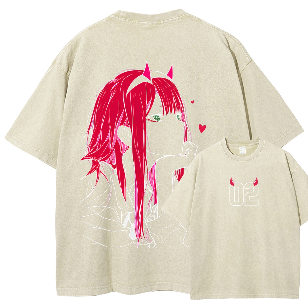 Darling in the Franxx Washed T-shirt 2609006596