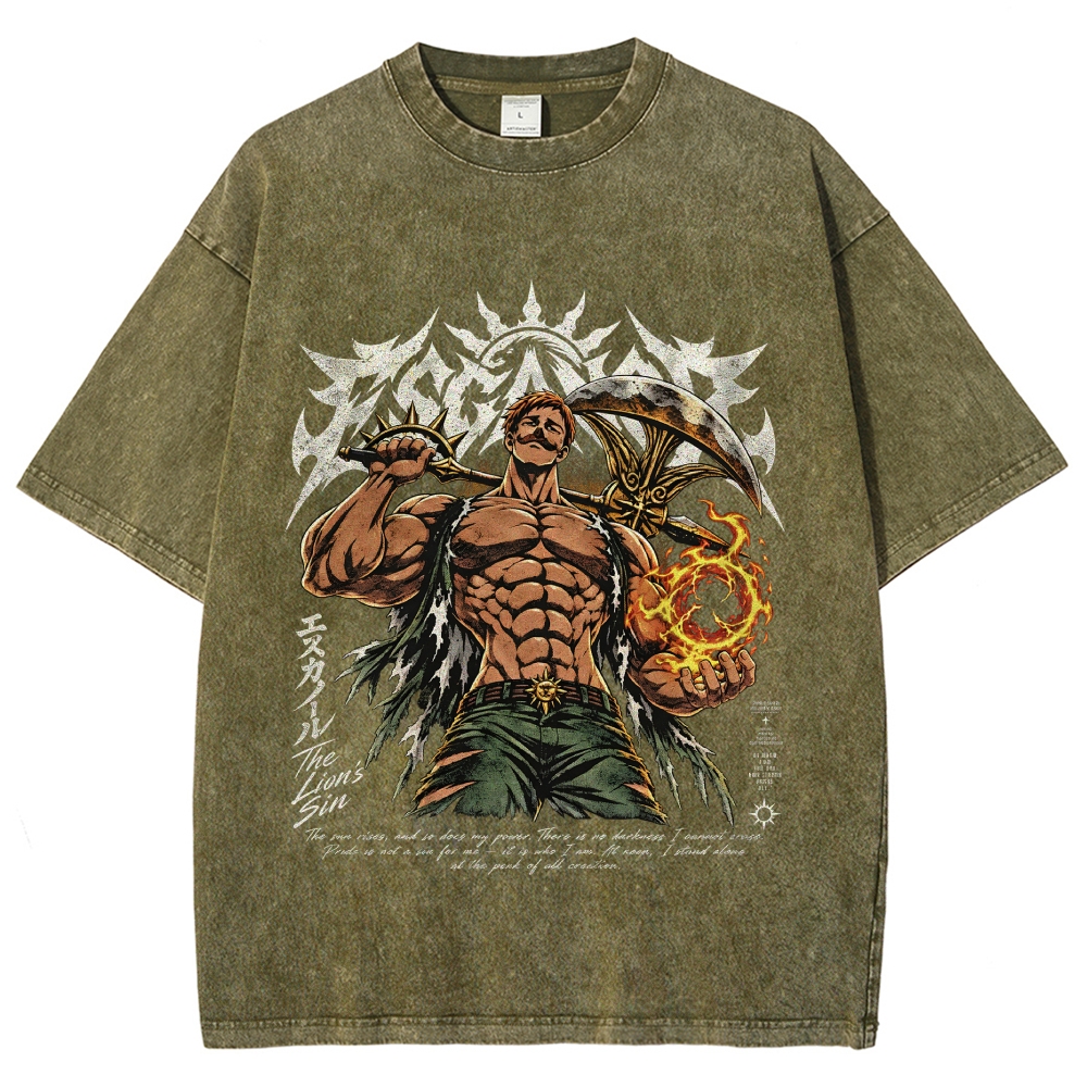 Seven Deadly Sins Washed T-shirt 2609008569