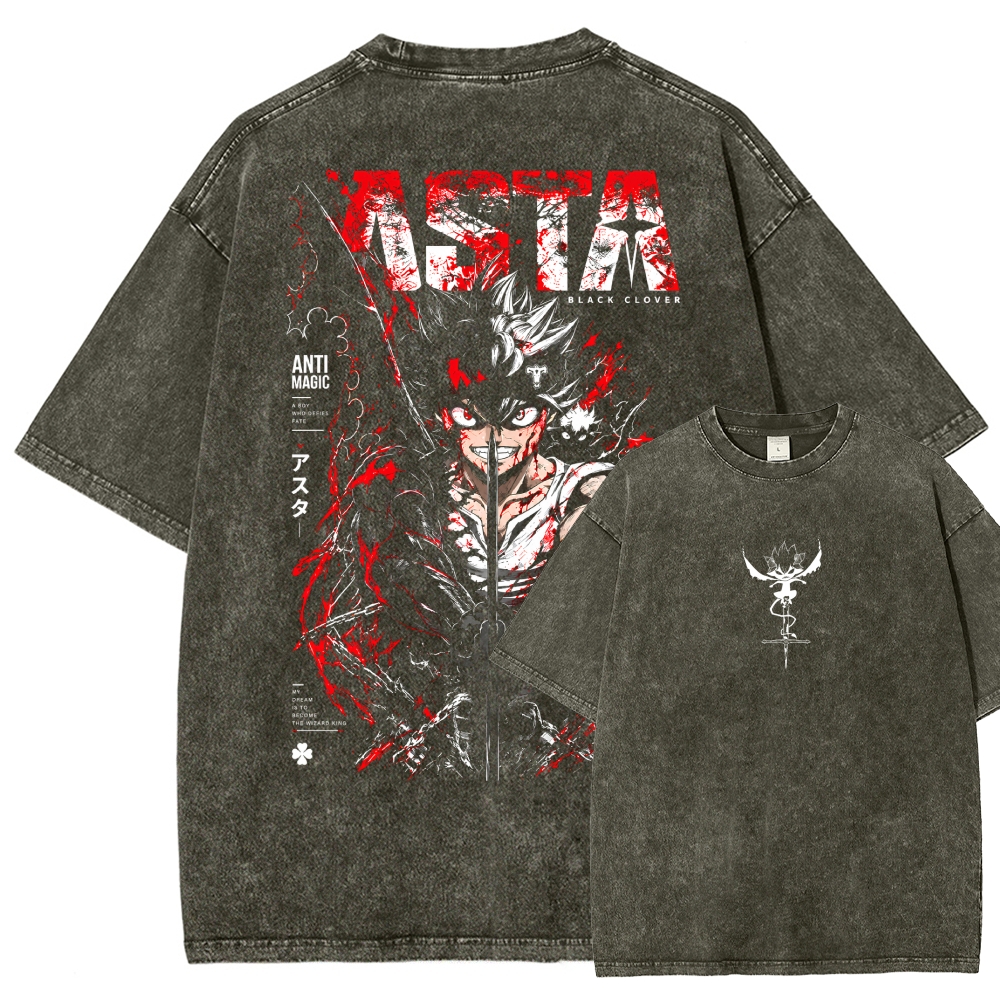 Black CloverWashed T-shirt 2610001466