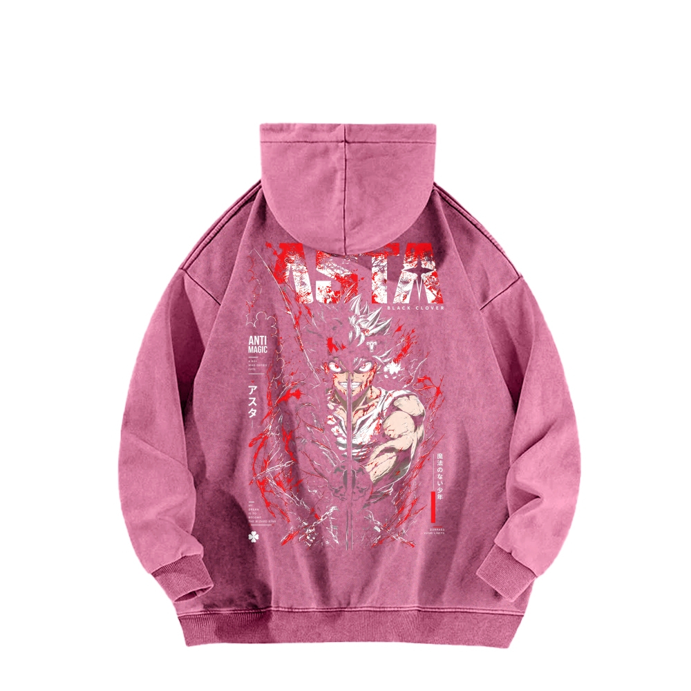 Black Clover Unisex washed sweatshirts
