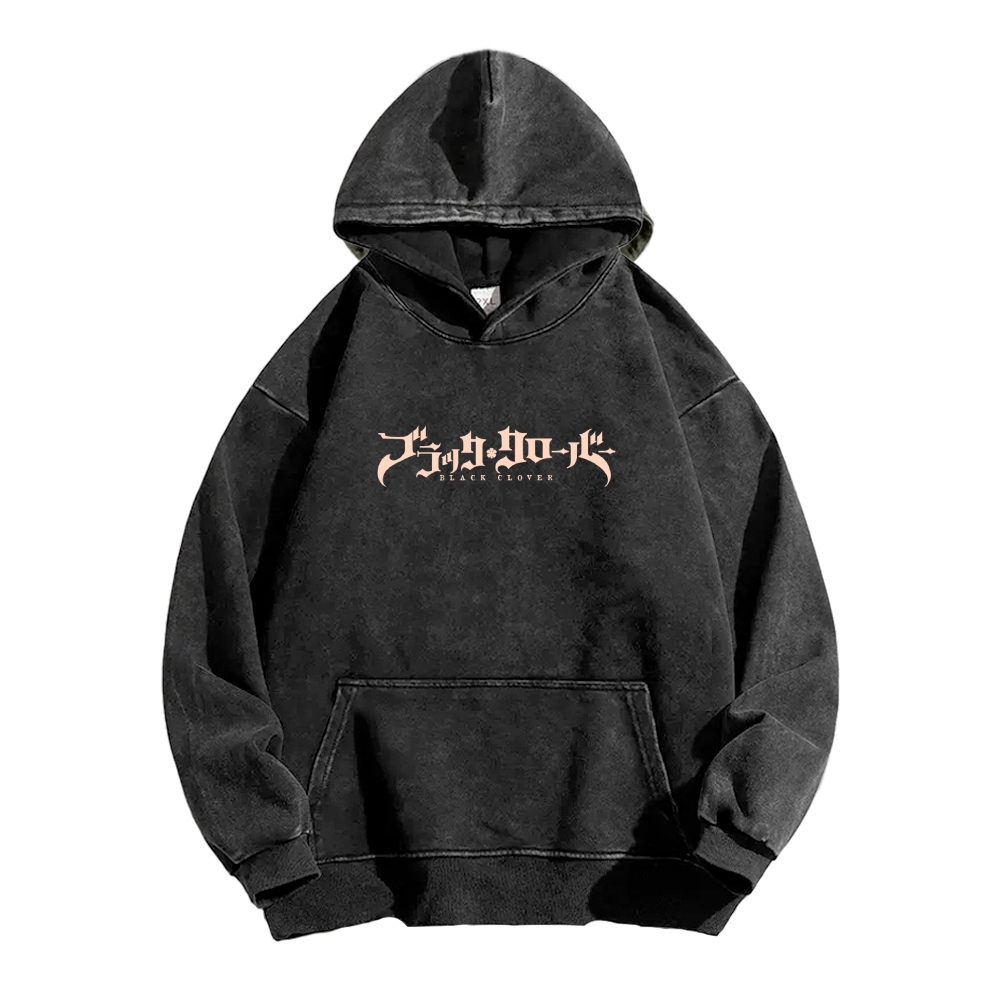 Black Clover Unisex washed sweatshirts